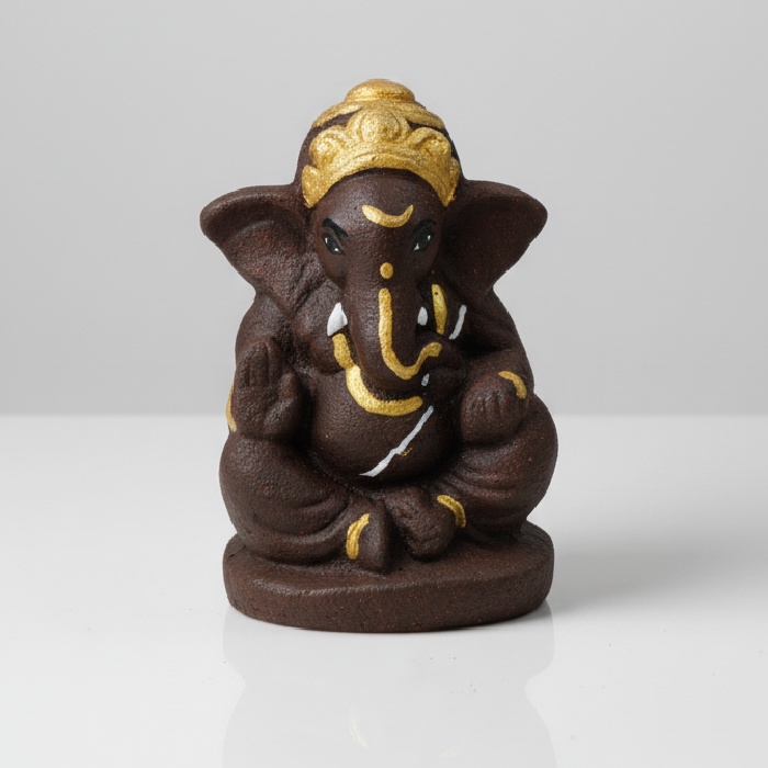 Cow Dung Ganesh Idol