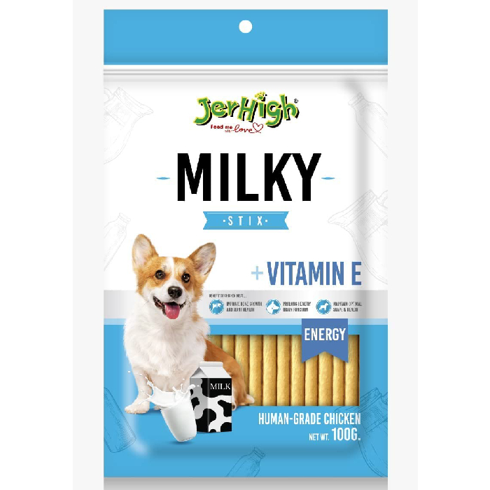 JerHigh Milk Stix StickYoung Adult Dog Treats, 100 Grams