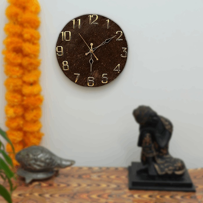 Devatri Handmade Wall Clock Eco-Friendly Decor with Cultural Aesthetic
